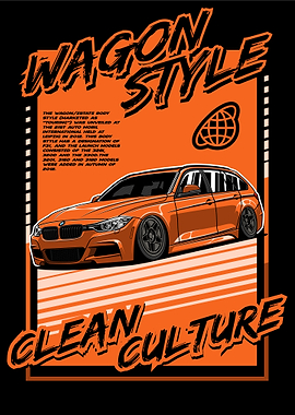 BMW F31 Wagon Style Orange