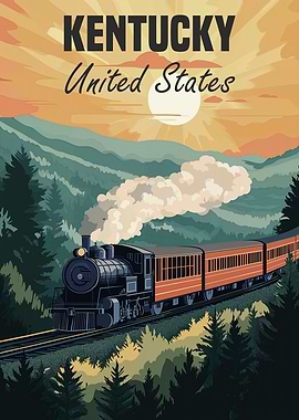 Kentucky Train Poster