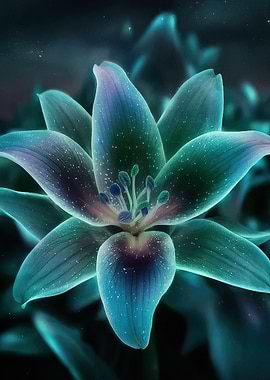 Glowing Lily Flower