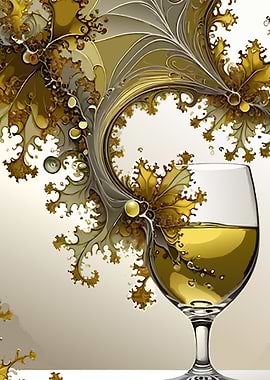 Golden Wine Glass