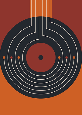 Vinyl record with strings