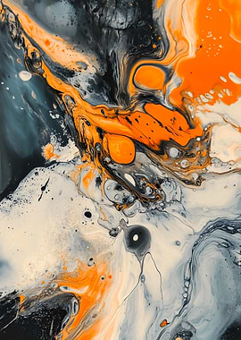 Orange Abstract Art