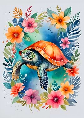 Sea Turtle Watercolor