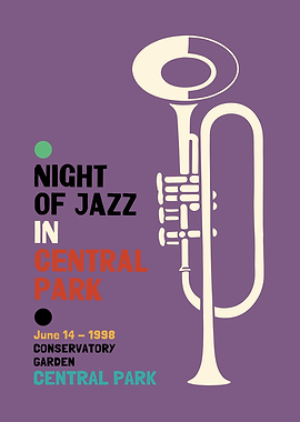 Jazz Night in Central Park Poster