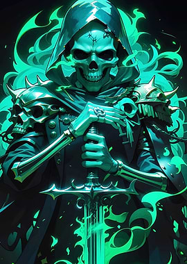 Green Skull Warrior