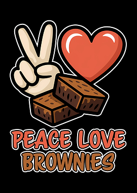 Peace Love Brownies Graphic