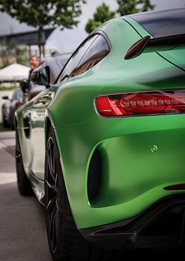 Green Mercedes AMG GT R