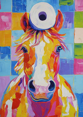 Horse with Toilet Paper