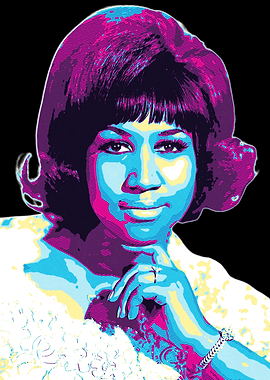 Aretha Franklin Style Retro Art