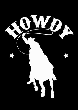 Howdy Cowboy & Cowgirl Howdy Rodeo Western Country Southern, Howdy Cowboy Silhouette