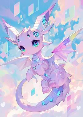 Cute techno Dragon