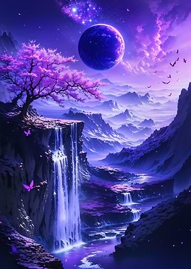 Purple Cherry Blossom Fantasy