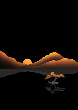 Sunset Mountain Landscape