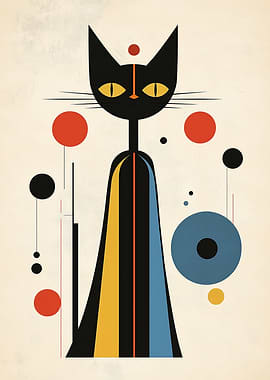 Abstract Cat Art