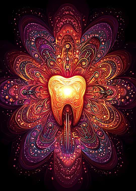 Radiant Cosmic Blossom