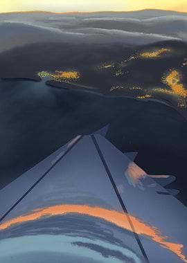Sunset View from Plane