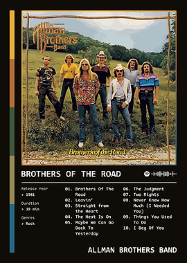 Brothers Of The Road (1981) Album by Allman Brothers Band