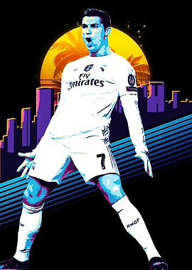 Cristiano Ronaldo Retro Art