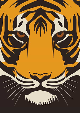 Tiger Face Illustration