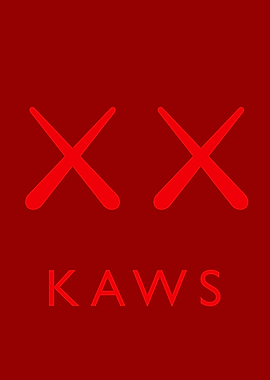 Kaws Red Logo