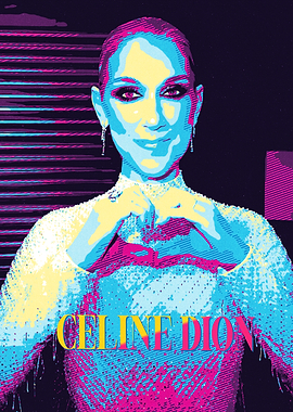 Celine Dion Pop Art Portrait