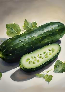 Cucumber Still Life
