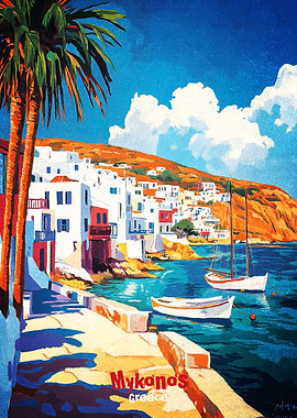Mykonos Art Poster