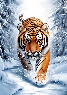 Siberian Tiger in Winter
