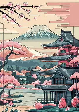 Japanese Temple Landscape