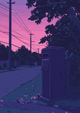 Twilight Street Scene