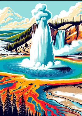 Yellowstone Geyser Eruption