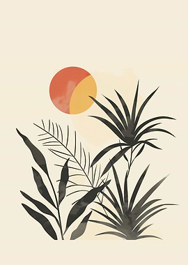 Tropical Sunset Art Print