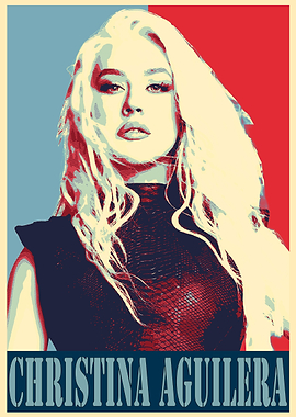 Christina Aguilera Pop Art Poster