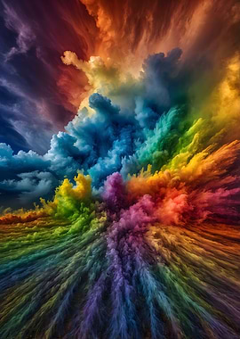 Rainbow Cloud Explosion