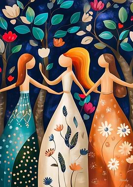 Abstract Spring: Whimsical Reimagined Art