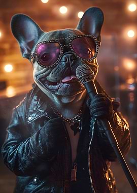 French Bulldog Rock Star