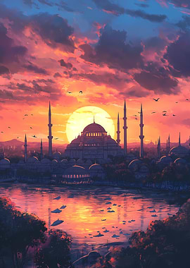 Sunset over Istanbul