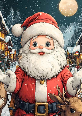 Smiling Santa Claus Christmas Funny