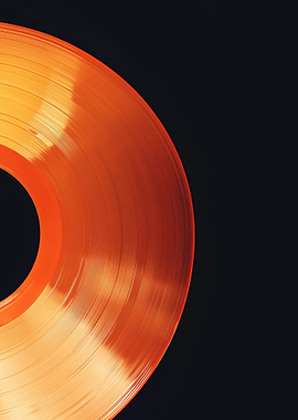 Orange Vinyl Record