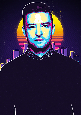 Justin Timberlake Retro Art