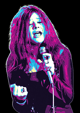 Janis Joplin Retro Art