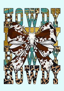 Cow Skull Coquette Bow Howdy