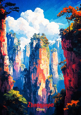 Zhangjiajie Art Poster