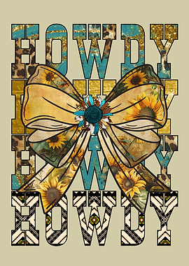 Howdy Bow with Sunflowers