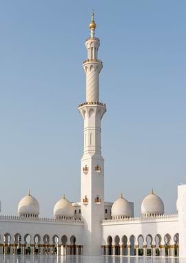 Mosque Minaret and Domes