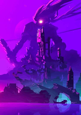 Giant Shadow Over City