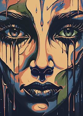 Dripping Face Art