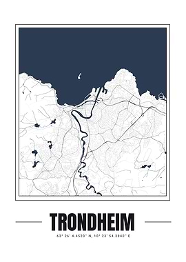 Trondheim City Map