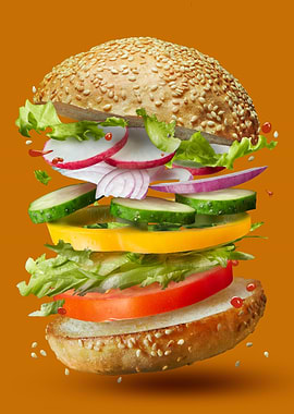 Floating Veggie Burger