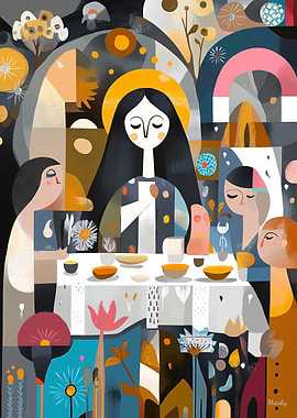 The Last Supper Reimagined: Abstract Artistic Interpretation